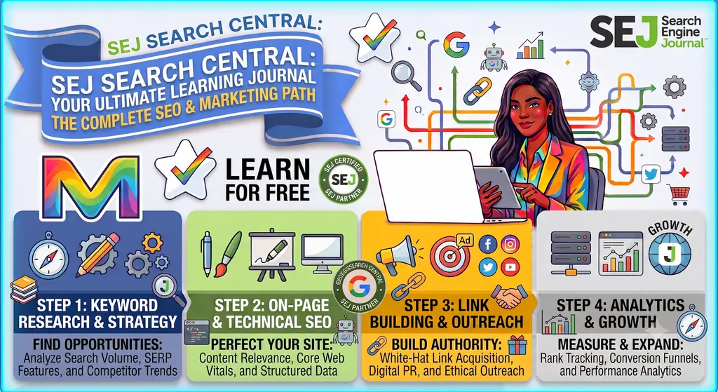 Search Engine Journal banner for free SEO and digital marketing learning resources
